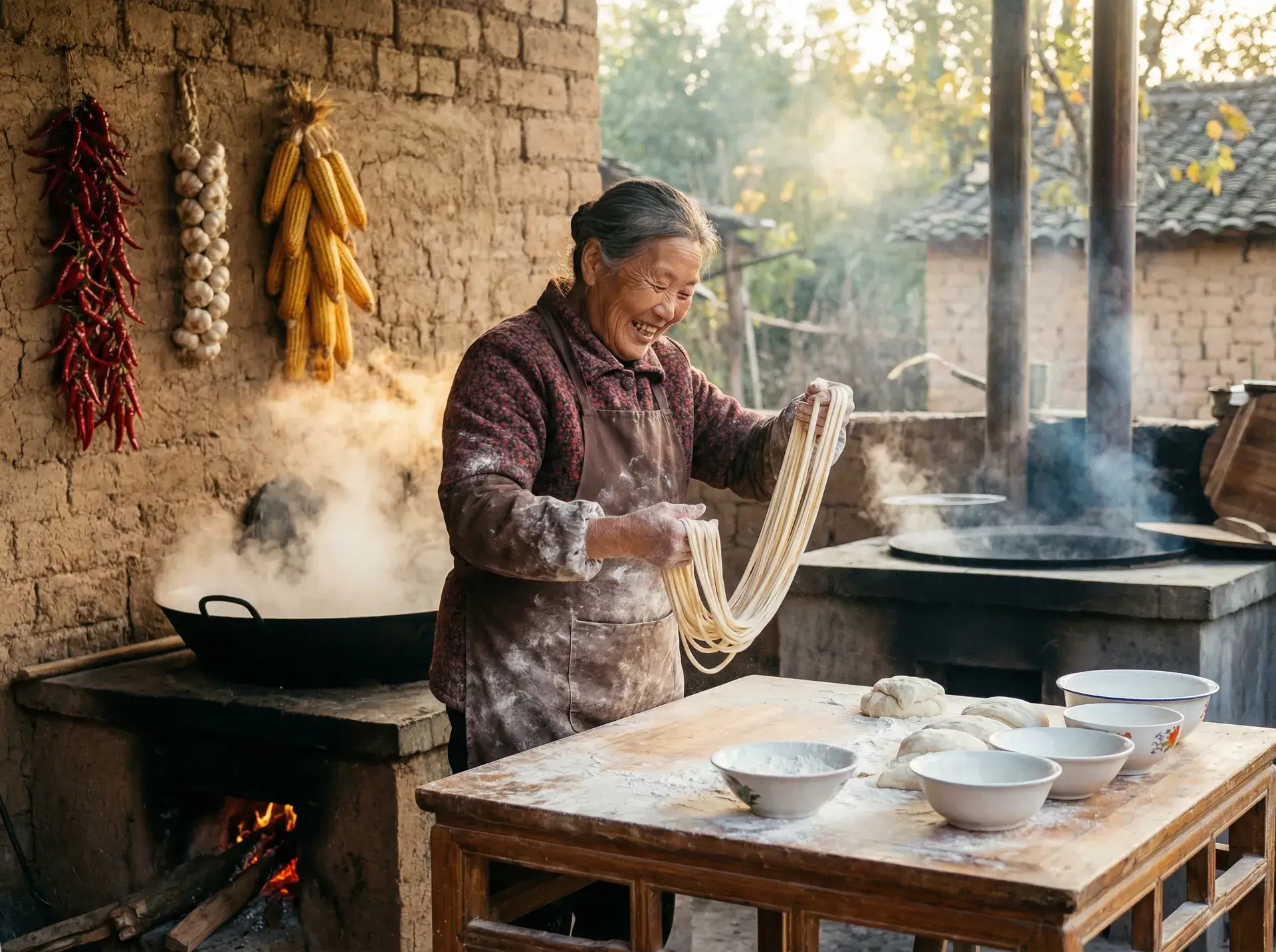 农家大嫂手擀面 - 范冰冰最新电视剧 乡村美食